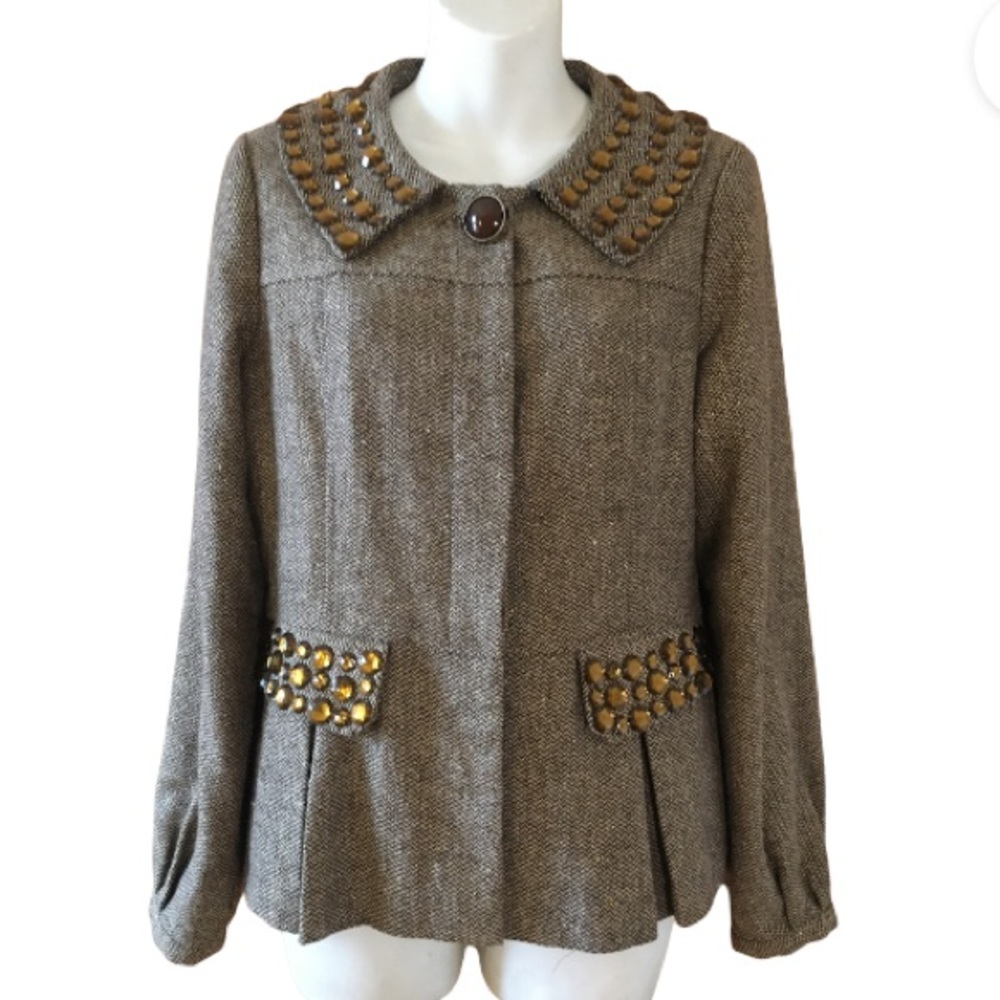 Lucy Paris embellished tweed Jacket